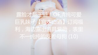 露脸才是王道！OF清纯可爱巨乳妹子【宫本山酒】订阅福利，海边露出道具紫薇，表里不一纯纯的反差母狗 (10)